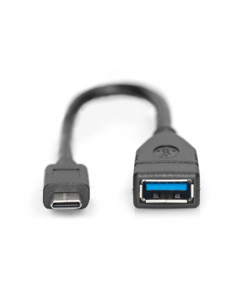 Kabel USB 3.1 Gen 1 DIGITUS SuperSpeed OTG Typ USB C/USB A M/Ż czarny 0,15m