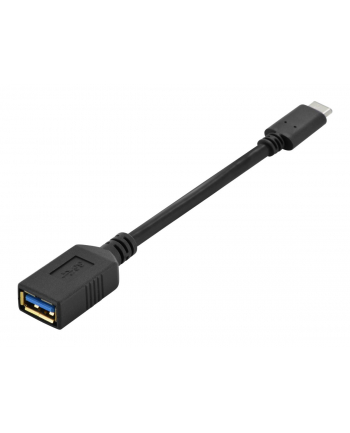 Kabel USB 3.1 Gen 1 DIGITUS SuperSpeed OTG Typ USB C/USB A M/Ż czarny 0,15m