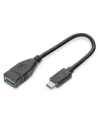 Kabel USB 3.1 Gen 1 DIGITUS SuperSpeed OTG Typ USB C/USB A M/Ż czarny 0,15m - nr 4
