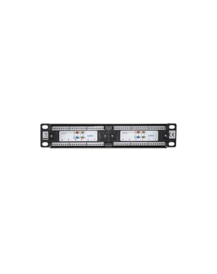 INTELLINET PATCH PANEL, 10'', CAT6, 12-PORT, UTP, 1U, CZARNY (50799) główny