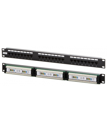 Xtendlan Patch panel LYNX 24port Cat6, UTP, blok 110, czarny (XTL)