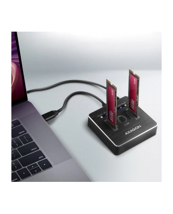 Axagon Stacja dokująca ADSA-M2C NVMe CLONE DUAL SSD Dock Station (ADSAM2C)