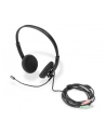 Słuchawki z mikrofonem DIGITUS 2x mini jack 3,5mm, redukcja szumów, kabel 1,95m - nr 1