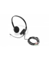 Słuchawki z mikrofonem DIGITUS 2x mini jack 3,5mm, redukcja szumów, kabel 1,95m - nr 23