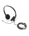 Słuchawki z mikrofonem DIGITUS 2x mini jack 3,5mm, redukcja szumów, kabel 1,95m - nr 30