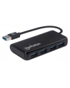 HUB USB Manhattan 4-portowy USB 3.2 czarny (164900) - nr 11