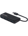 HUB USB Manhattan 4-portowy USB 3.2 czarny (164900) - nr 14