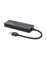 HUB USB Manhattan 4-portowy USB 3.2 czarny (164900) - nr 1
