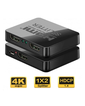 Premiumcord HDMI splitter 1-2 porty, s napájením z USB, 4K, FULL HD, 3D (PRC)