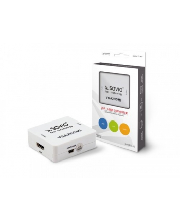 savio Konwerter/Adapter VGA - HDMI Full HD/1080p 60Hz, CL-110