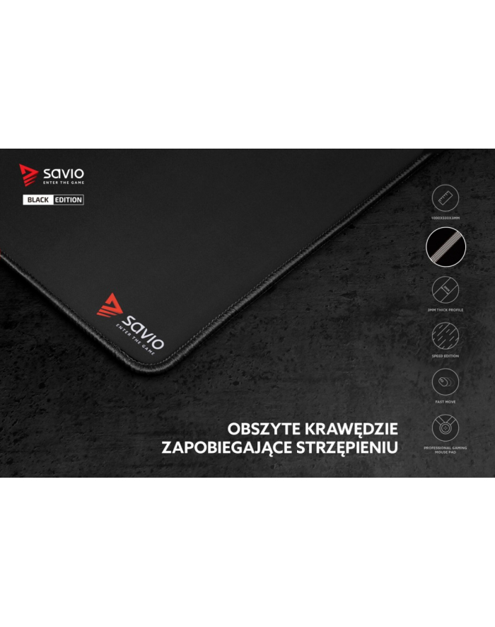 savio Podkładka pod mysz 1000x500 Black Edition Turbo Dynamic XXL główny