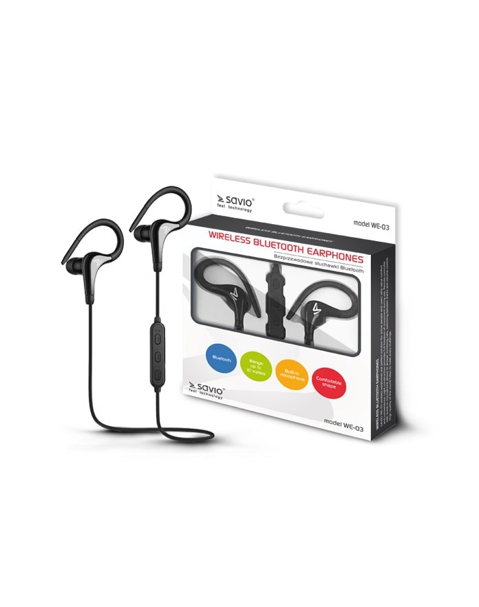 savio Słuchawki Bluetooth z mikrofonem, WE-03 główny