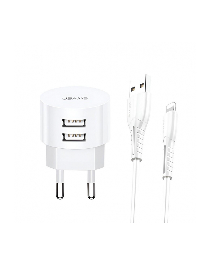 usams Ładowarka sieciowa T20 2xUSB 2,1A Lightning główny