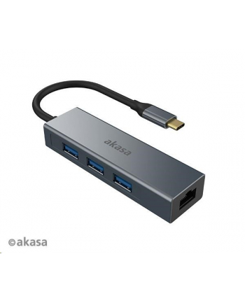 Akasa Hub Usb 1X Rj-45 + 3X Usb-A 3.0 (Ak-Cbca20-18Bk) (AKCBCA2018BK)