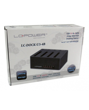 Lc-Power Stacja dokująca 2.5'';/3.5''; SATA - USB 3.2 Gen1/eSATA (LCDOCKU34B)