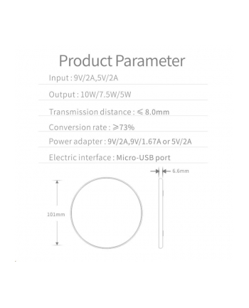 1Stcool Ładowarka ECP-QI001-B Indukcyjna 2 A (ECP-QI001-B)