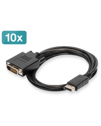 ASSMANN  ADAPTER AV DISPLAYPORT - DVI-D CZARNY (AK-990900-020-S)