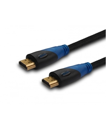 savio Kabel HDMI (M) 2m, oplot nylonowy, złote końcówki, v1.4 high speed, ethernet/3D, CL-48 nr 2