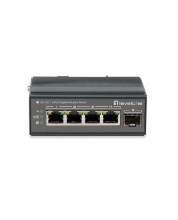 Level One IGU-0501 łącza sieciowe Gigabit Ethernet (10/100/1000) Obsługa PoE Czarny