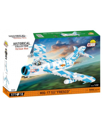 COBI 2424 Historical Collection Vietnam War Wojna w Wietnamie MiG-17 NATO Code '';Fresco''; 577 klocków