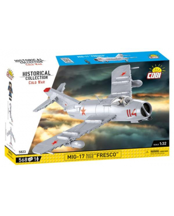 COBI 5823 Historical Collection Cold War Zimna Wojna Samolot myśliwski MiG-17 NATO Code '';Fresco''; 568 klocków