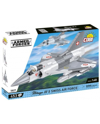 COBI 5827 Armed Forces Francuski samolot myśliwski Mirage IIIC Swiss 453 klocki