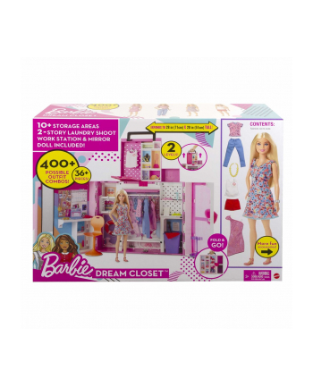 Barbie Garderoba Barbie Zestaw + lalka HGX57 MATTEL