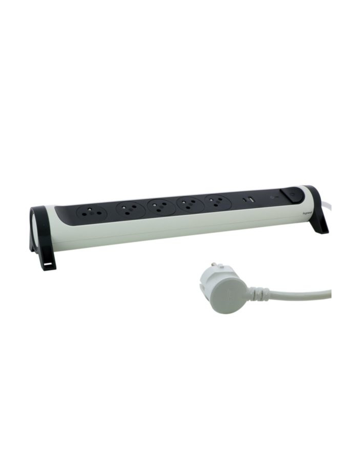 legrand Przedłużacz ochronny 5x2PZ +USB A/C 1,5m biało-czarny główny