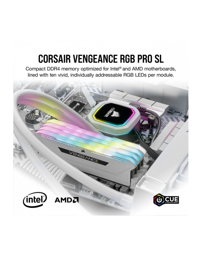 corsair Pamięć DDR4 Vengeance RGB PRO SL 32GB/3600(2*16GB) biały główny