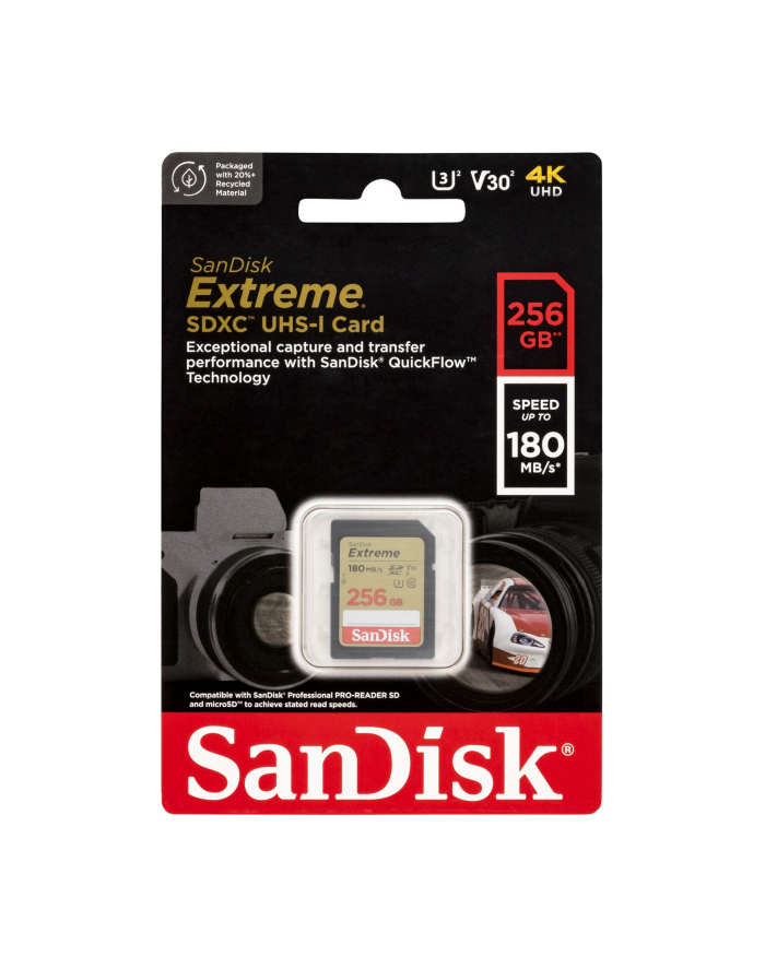 sandisk Karta pamięci Extreme SDXC 256GB 180/130 MB/s V30 UHS-I główny