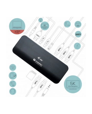 i-tec Stacja dokującaThunderbolt 3/USB-C Dual 4K Docking Station + USB-C to DisplayPort Cable (1,5m) + Power Delivery 60W