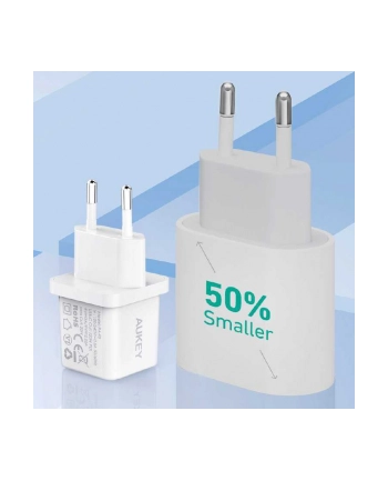 aukey PA-F5 OEM White Mini ładowarka sieciowa 1xUSB-C 20W PD Power Delivery