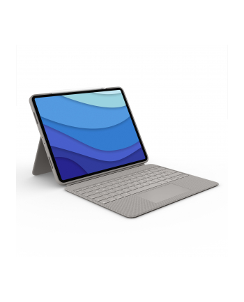 logitech Etui z klawiaturą Combo Touch iPad Pro 12,9 cala 5 generacji piaskowy UK
