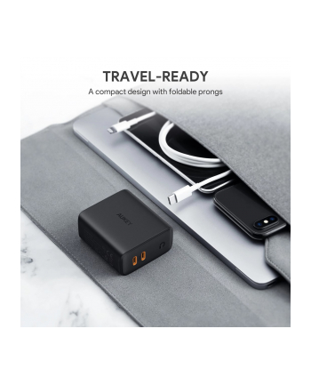 aukey PA-D2 ładowarka sieciowa 2xUSB C PD Power Delivery 3.0 36W 6A Dynamic Detect