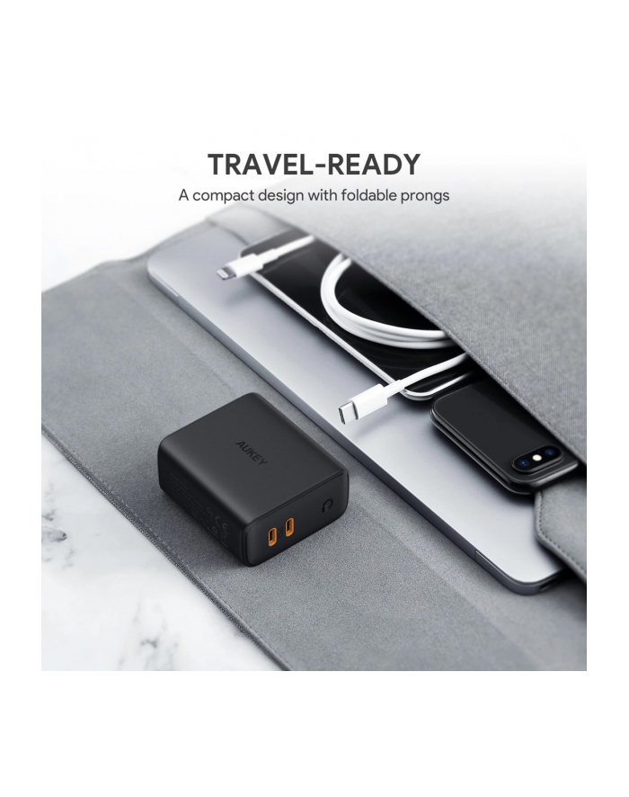 aukey PA-D2 ładowarka sieciowa 2xUSB C PD Power Delivery 3.0 36W 6A Dynamic Detect główny