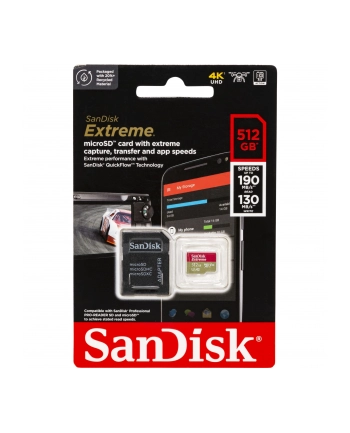 sandisk Karta pamięci Extreme microSDXC 512GB 190/130 MB/s A2 V30 U3 nr 2