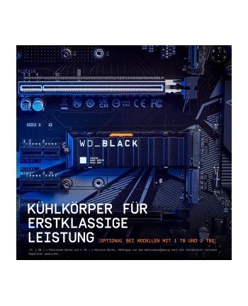 western digital WD Black 1TB SN850X NVMe SSD Supremely Fast PCIe Gen4 x4 M.2 with heatsink internal single-packed nr 1