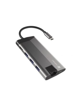 NATEC multiport Fowler Plus USB-C->HUB USB 3.0 3x HDMI 4K USB-C PD RJ45 SD Micro SD nr 1