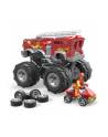 MEGA BLOKS Hot Wheel Monster Trucks 5-Alarm + łazik ATV Pojazd do zbudowania Zestaw klocków HHD19 p4 MATTEL - nr 18