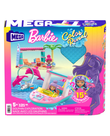 MEGA BLOKS Color Reveal Przygoda z delfinami Zestaw klocków HHW83 p4 MATTEL