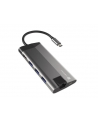 NATEC multiport Fowler Plus USB-C->HUB USB 3.0 3x HDMI 4K USB-C PD RJ45 SD Micro SD - nr 1