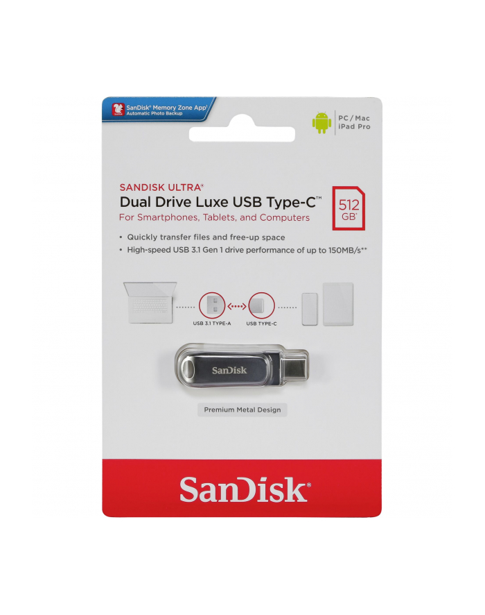 sandisk Pamięć Ultra Dual Drive Luxe 512GB USB 3.1 Type-C główny