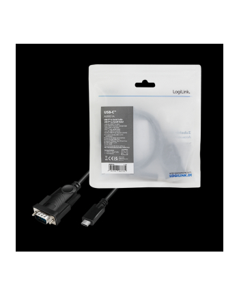 LOGILINK AU0051A USB2.0 Type-C cable USB-C/M to DB9/M serial 1.2m Win11