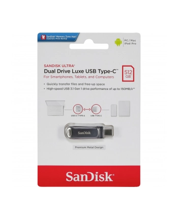 sandisk Pamięć Ultra Dual Drive Luxe 512GB USB 3.1 Type-C nr 1