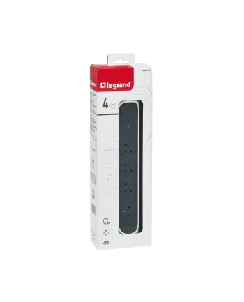 legrand Przedłużacz 4x2PZ 1,5M, biało-czarny nr 2