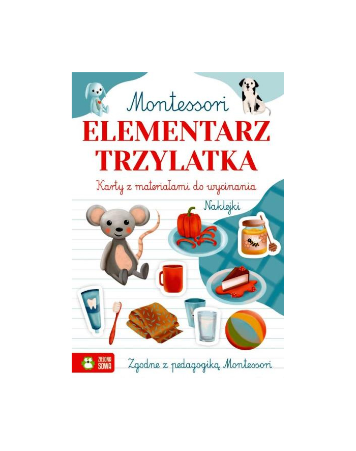 zielona sowa Książka Montessori. Elementarz trzylatka główny