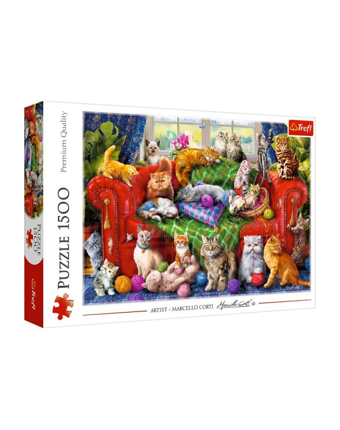 Puzzle 1500el Kociaki na sofie 26198 Trefl główny