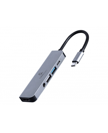 GEMBIRD A-CM-COMBO5-02 Adapter USB Type C 5w1 Hub + HDMI + PD + dźwięk stereo
