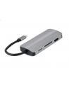 GEMBIRD A-CM-COMBO8-02 Adapter USB Type C 8w1 Hub3.1 + HDMI + VGA + PD + czytnik kart + dźwięk stereo szary - nr 3