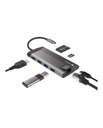 natec Stacja dokująca Multiport Fowler Plus USB-C PD, 3x USB 3.0, HDMI 4K, RJ45, SD, micro SD nr 1
